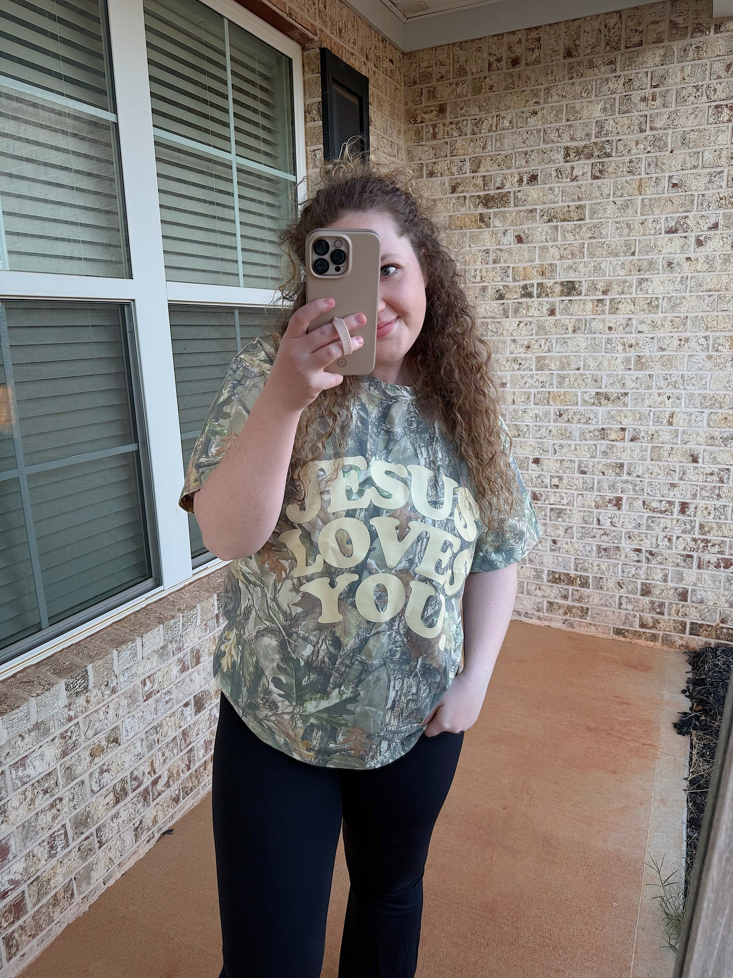 Jesus Loves You Camo tee