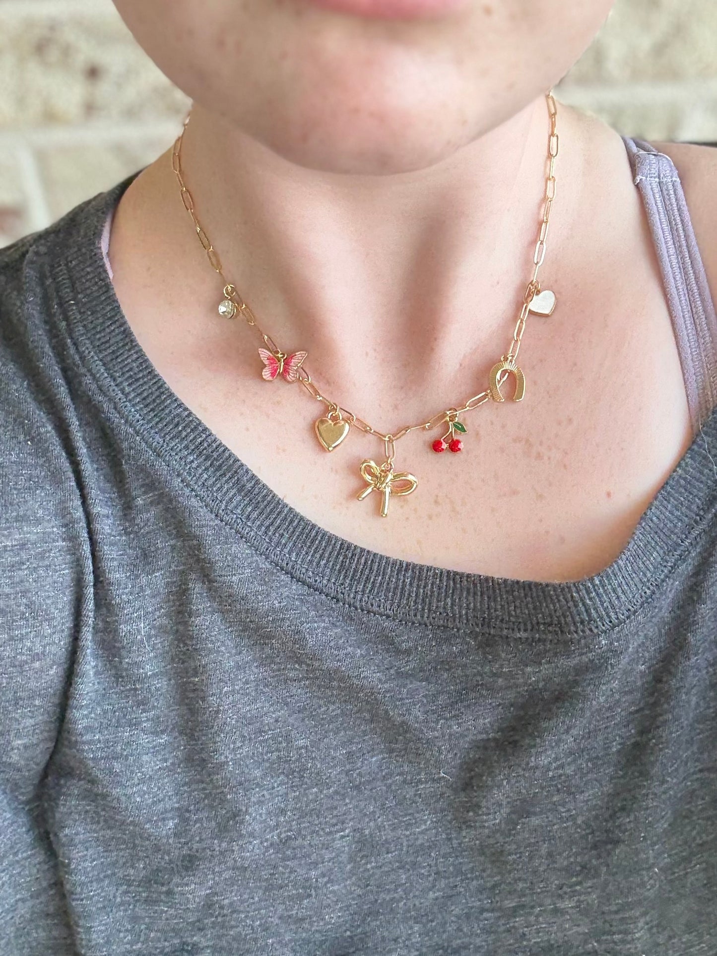 Bow Charm Necklace