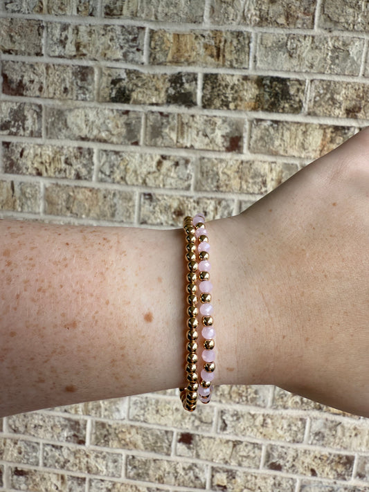 Pink & Gold Bracelet set