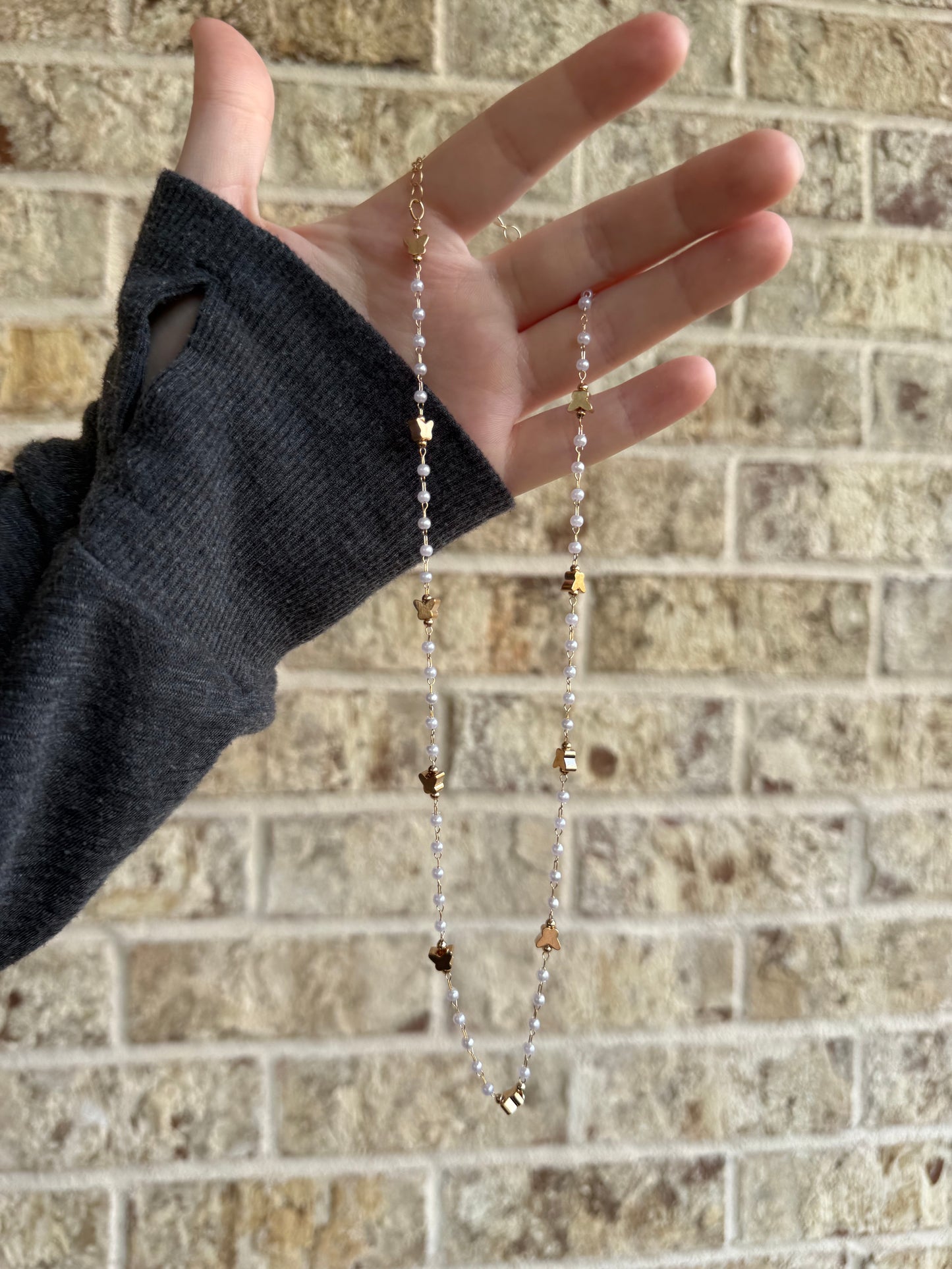 Pearl Butterfly Necklace