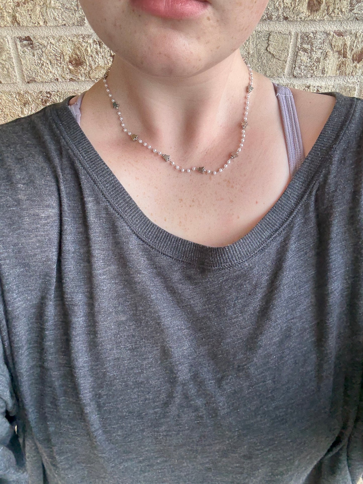 Pearl Butterfly Necklace