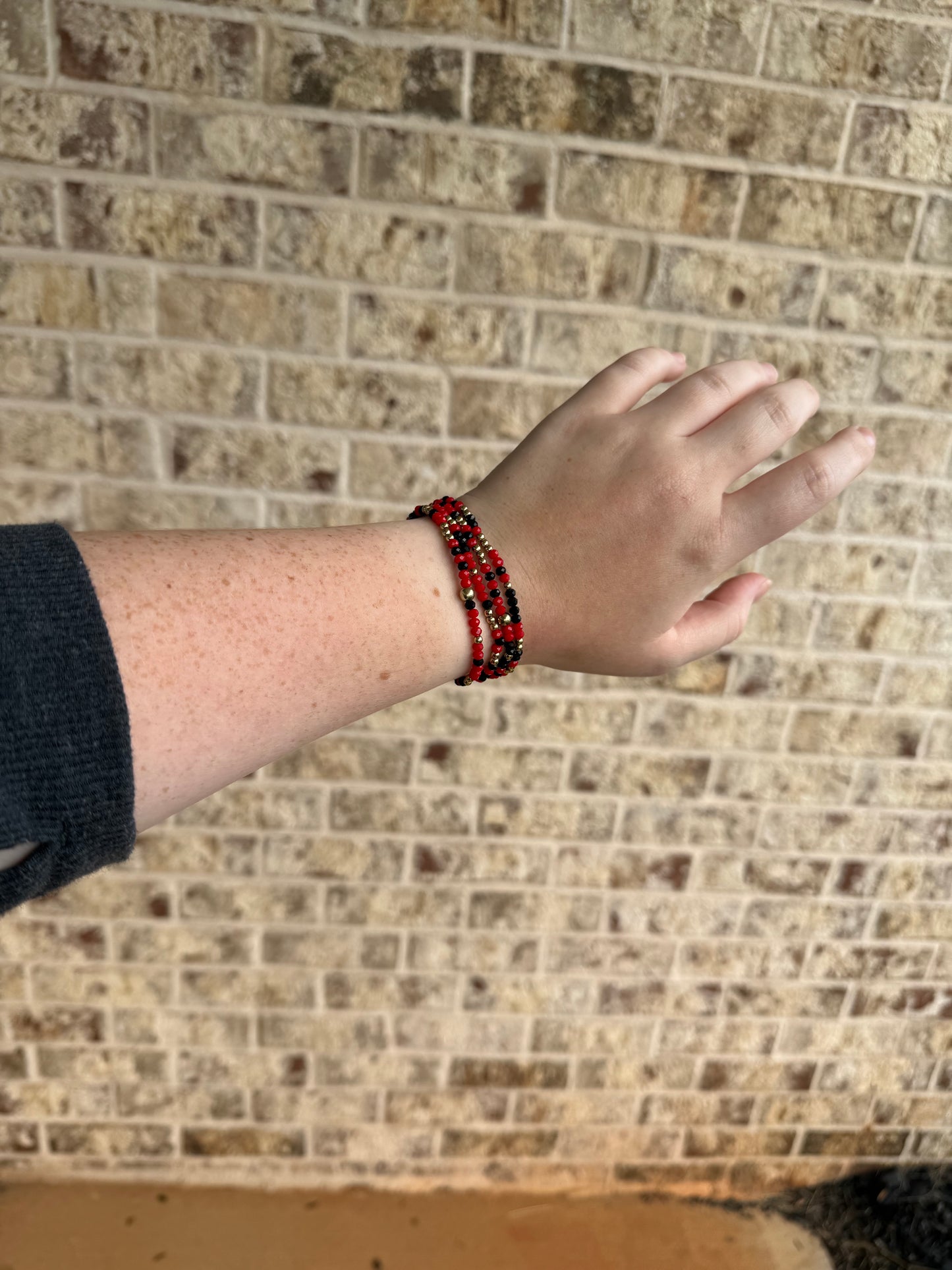 Black Red & Gold Dawgs Bracelet