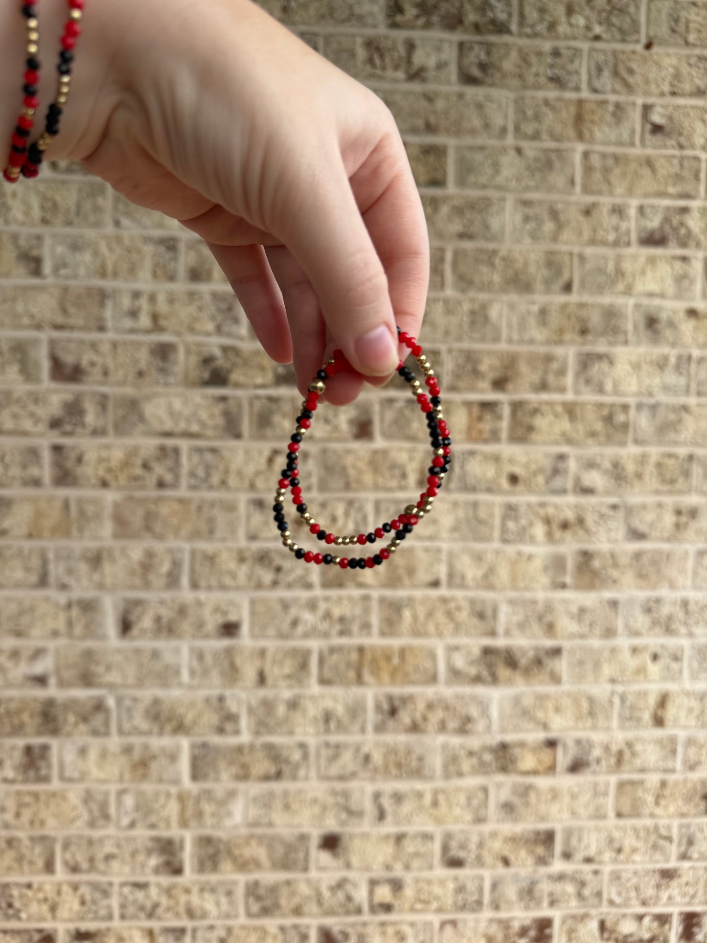 Black Red & Gold Dawgs Bracelet