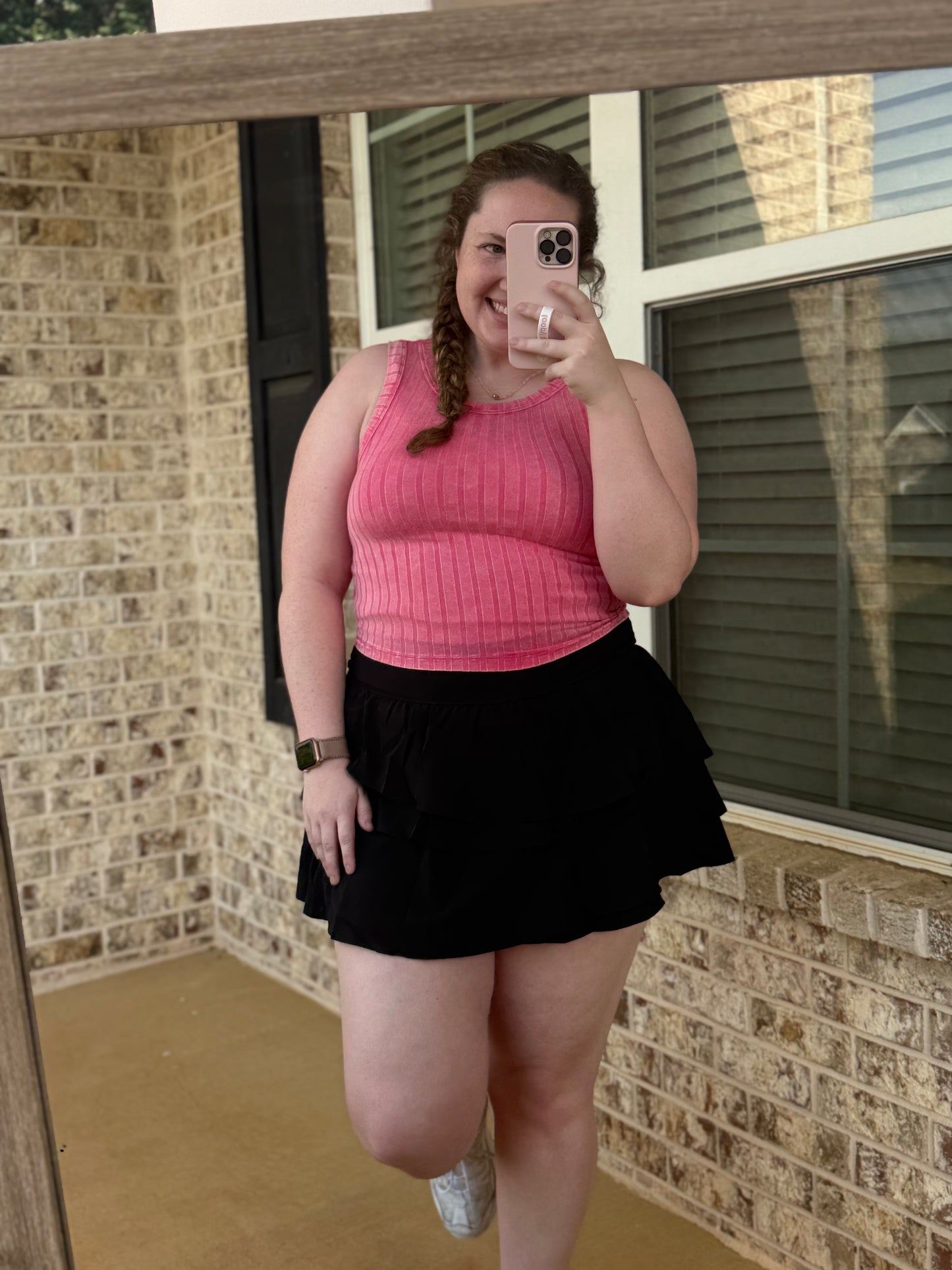 Pretty in Pink ribbed tank