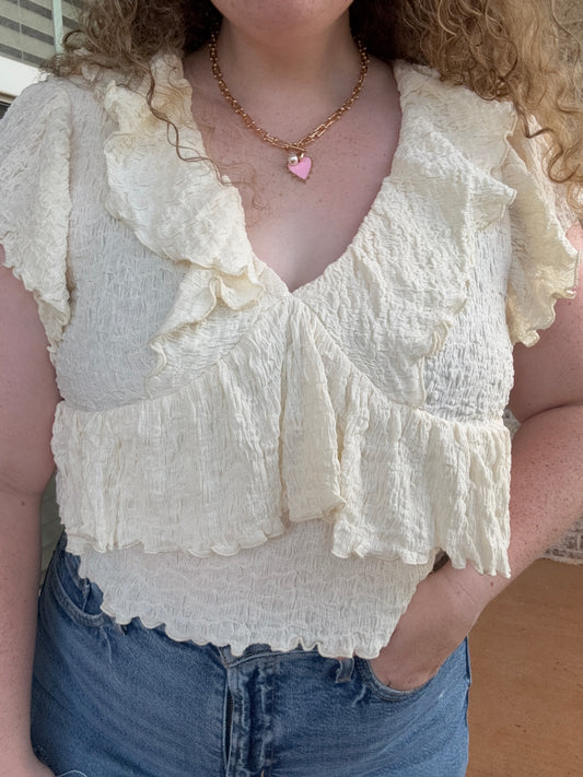Buttercream Ruffle Top