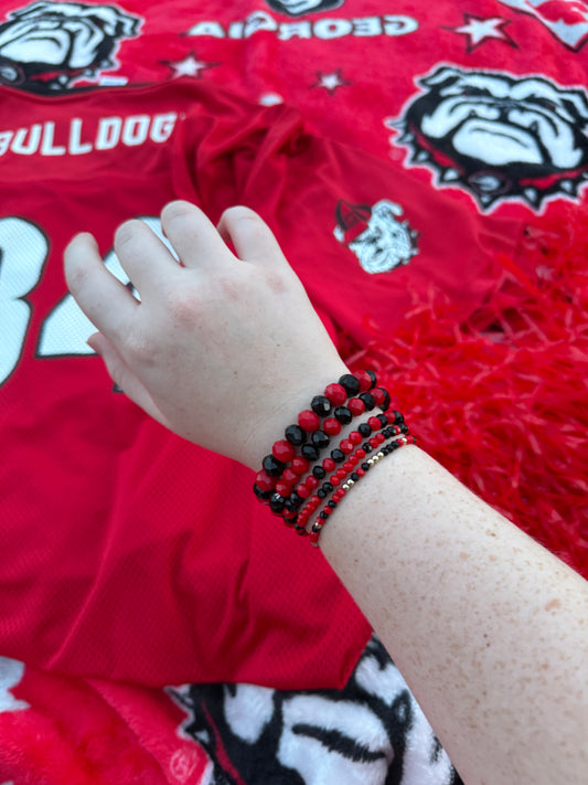 Black & Red Dawgs Bracelets